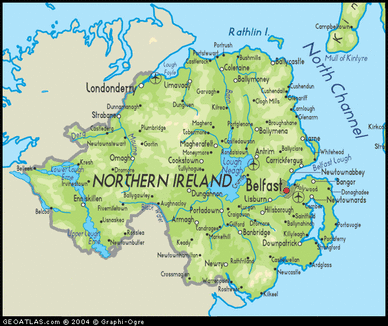 Map of Northern Ireland 